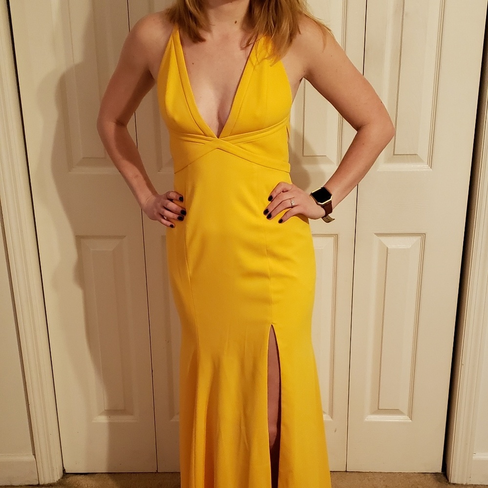 Jay Godfrey V-Neck Crepe Dress